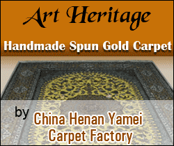 Handmade Spun Gold Carpet by China Henan Yamei Carpet Factory