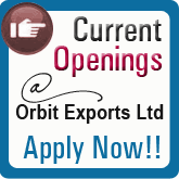Current opening at Orbit Exports Ltd - Apply Now