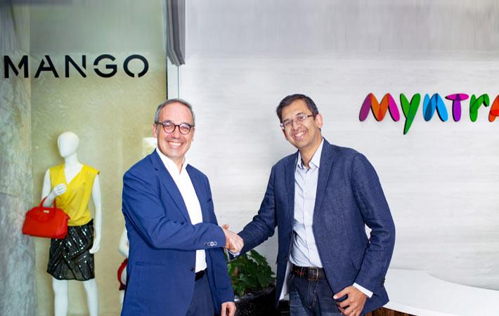 Mango vice-chairman and member of the board of directors Daniel Lopez (L) with Ananth Narayanan, CEO, Myntra & Jabong. Courtesy: Myntra