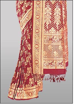 banarasi saree sarees indian silk motifs banarsi varanasi only india