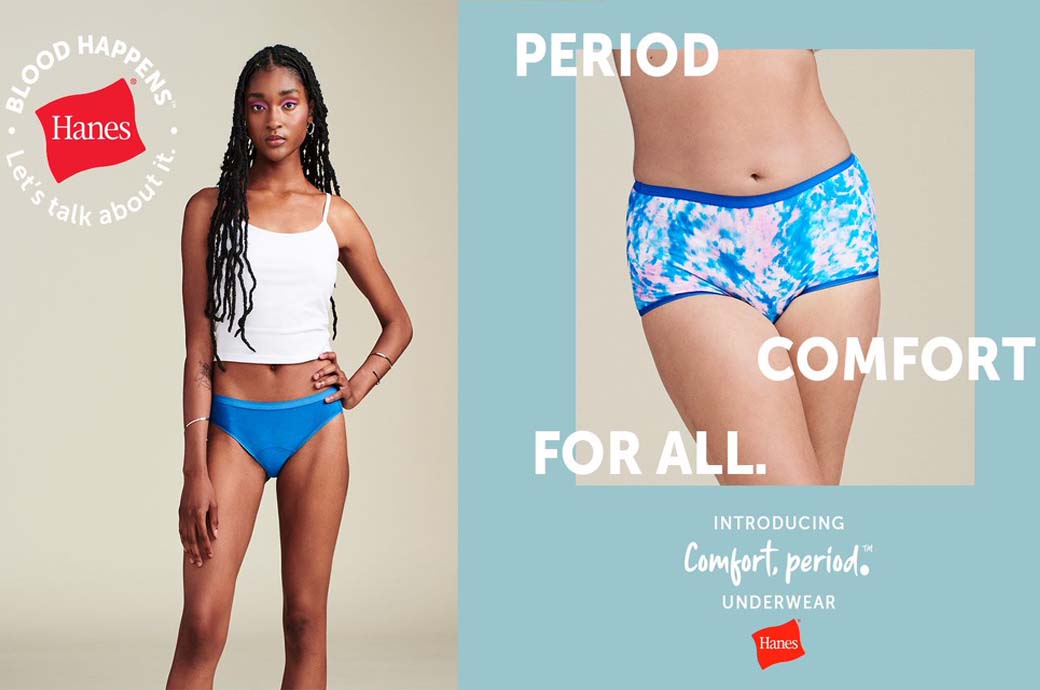 US brand Hanes introduces Comfort, Period. underwear 